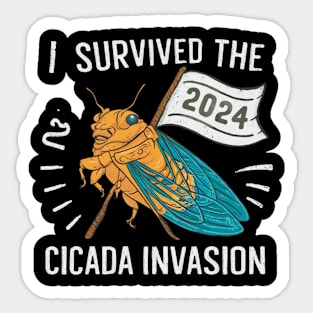 i survived the 2024 Cicada Invasion Sticker